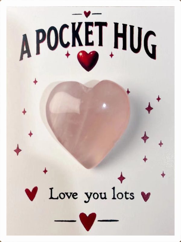Pocket Hug Gift - Pink Crystal Heart Stone - 图片 5