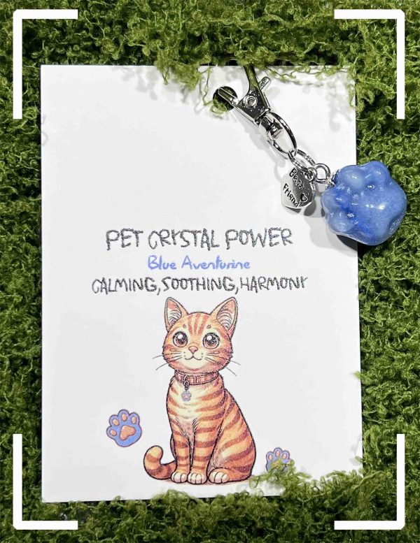 Crystal Cat Paw Pendant for Healing and Comfort