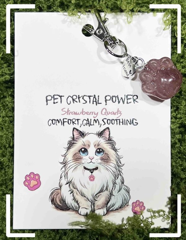 Crystal Cat Paw Pendant for Healing and Comfort - 图片 4