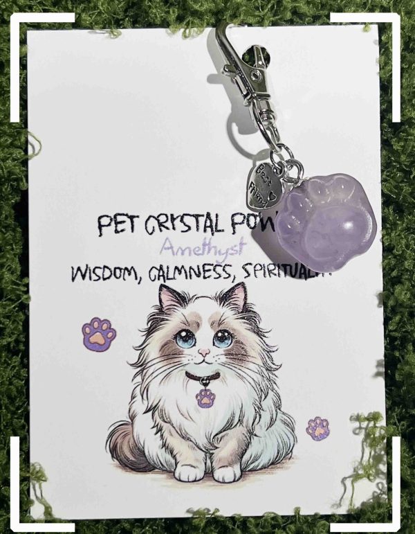 Crystal Cat Paw Pendant for Healing and Comfort - 图片 11